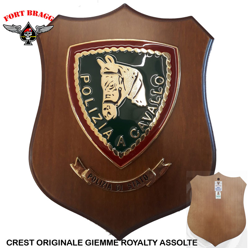 CREST CON STEMMA POLIZIA A CAVALLO