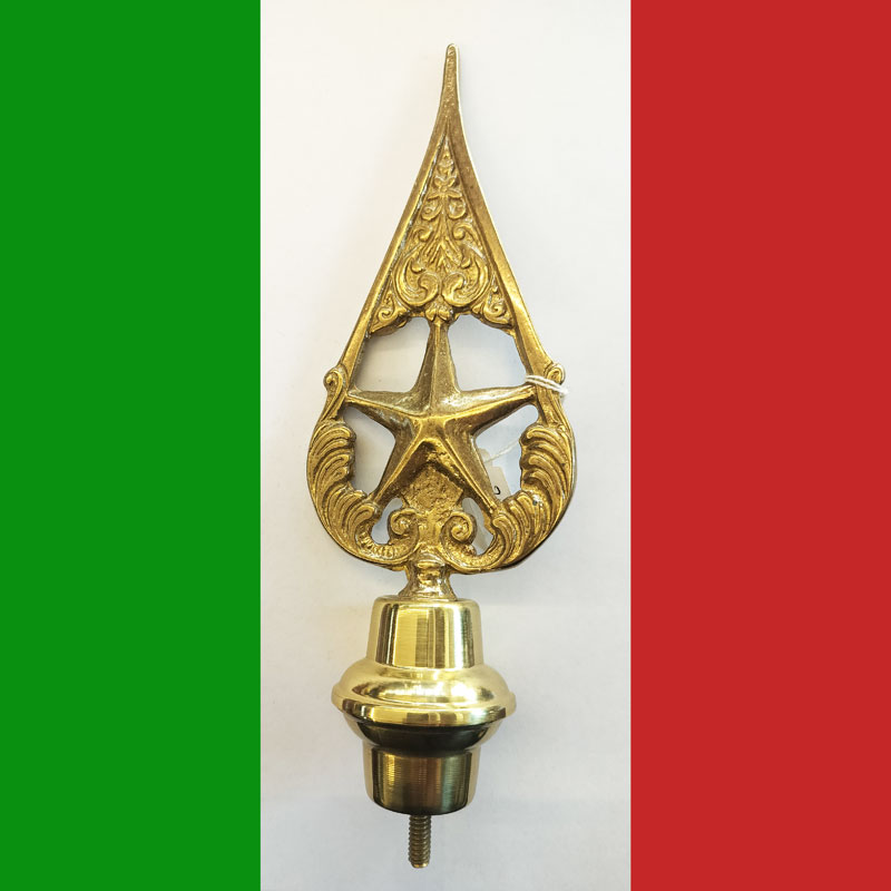 PUNTALE A LANCIA PER ASTA BANDIERE CON STELLA